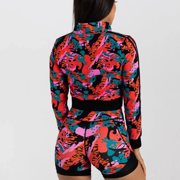 Noire Blanc NoiréBlanc Athletic Athleisure Colorful Enchanted Jacket Size Large - Picture 2 of 6